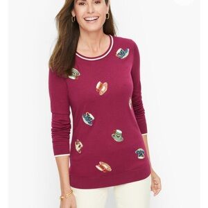 NWT teacup embroidered sweater